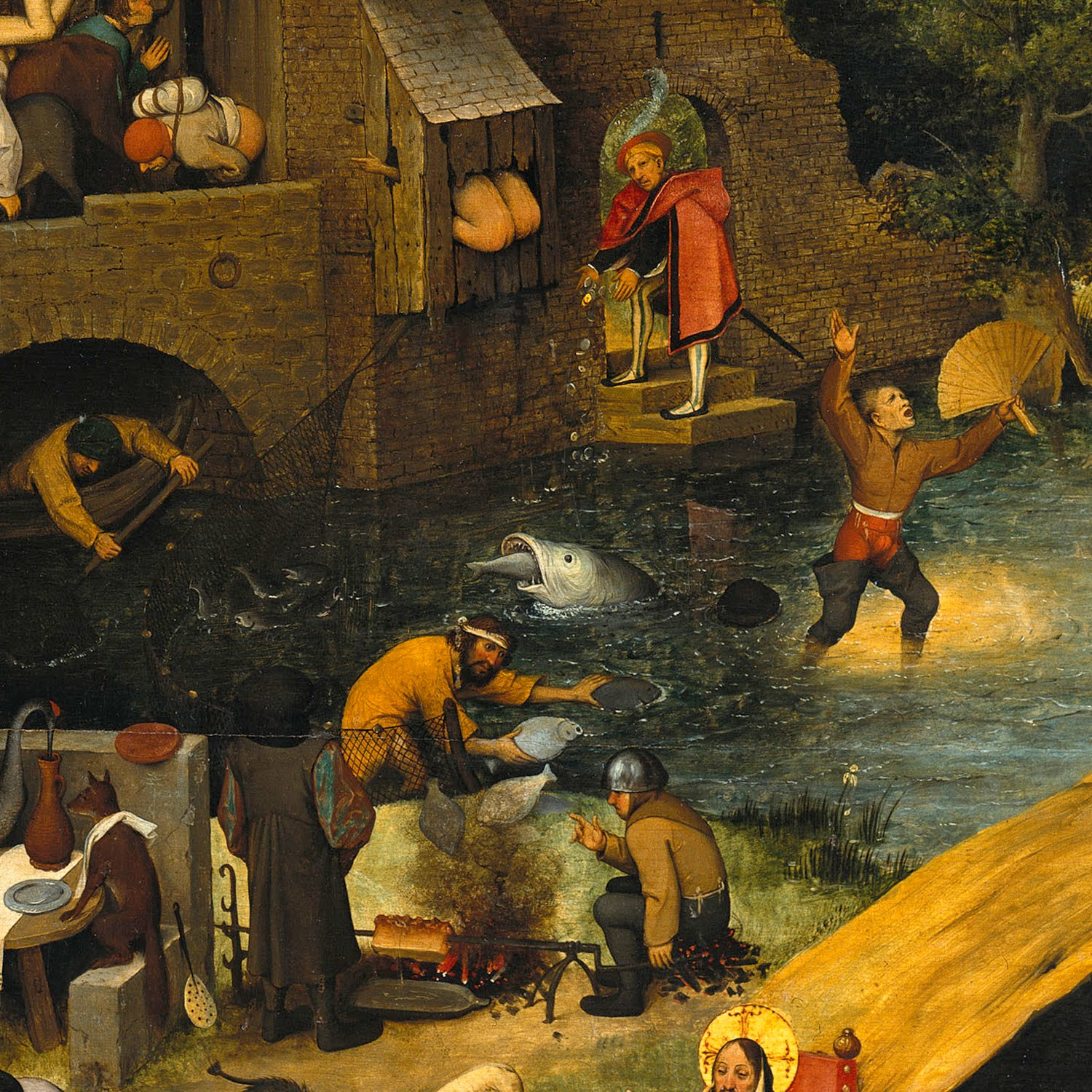 Detail from Netherlandish Proverbs by Pieter Bruegel the Elder
