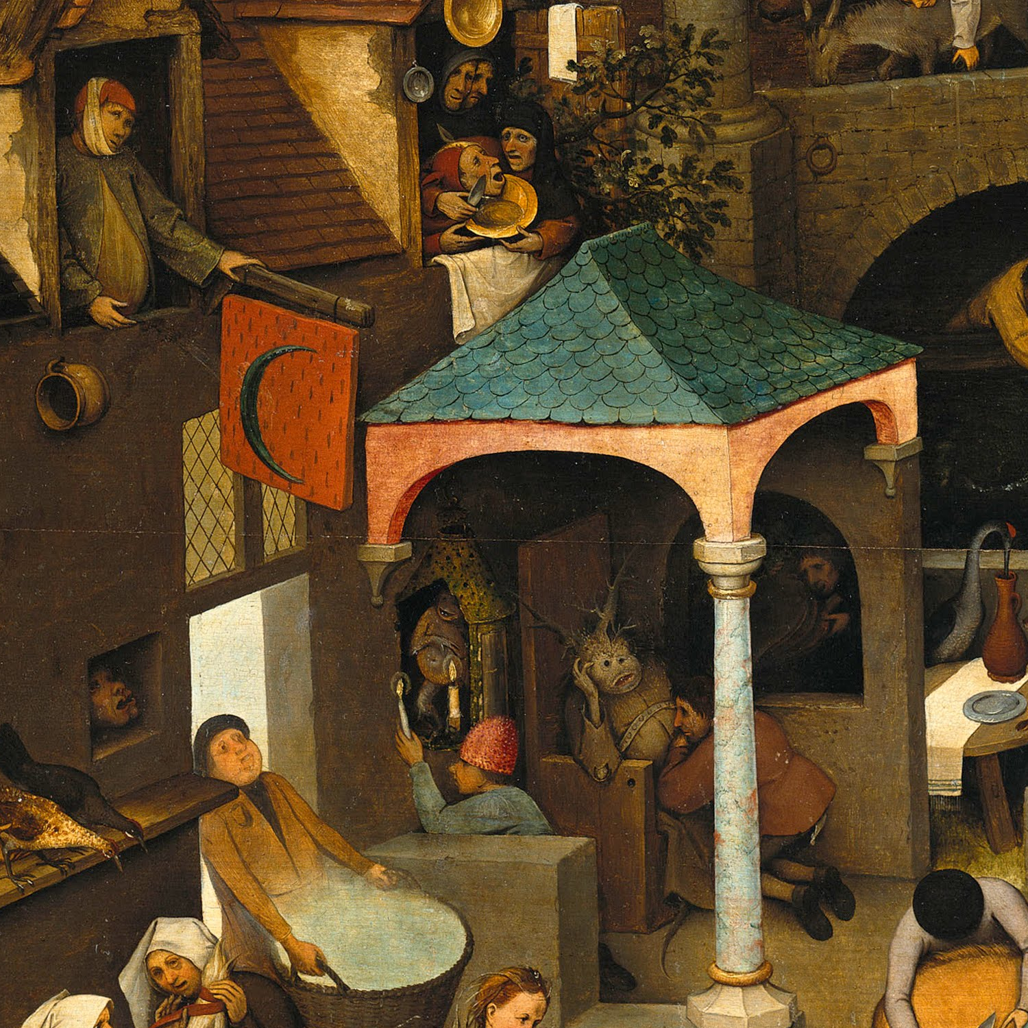 Detail from Netherlandish Proverbs by Pieter Bruegel the Elder