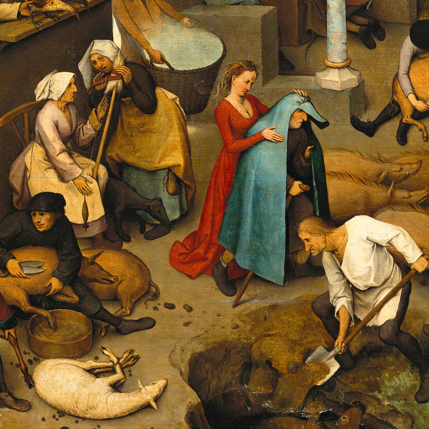 Detail from Netherlandish Proverbs by Pieter Bruegel the Elder